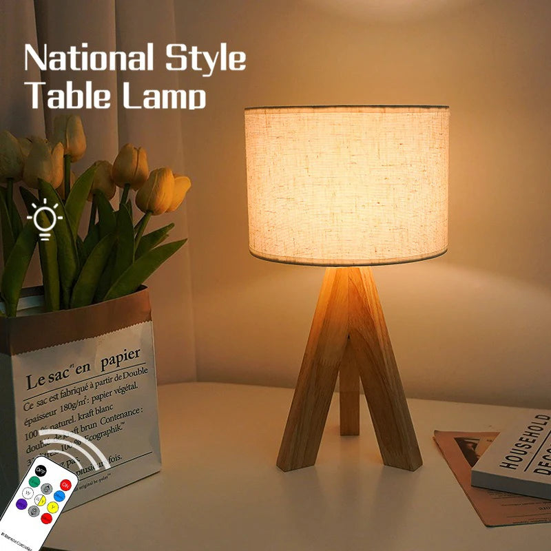 LED Table Lamp: Dimmable Chinese Style USB Night Light
