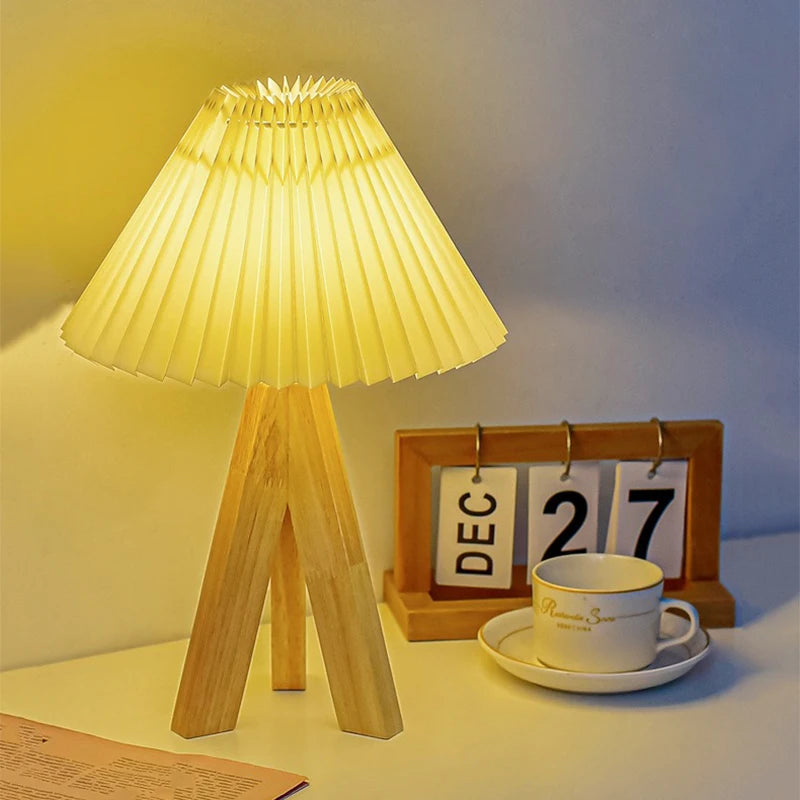 LED Table Lamp: Dimmable Chinese Style USB Night Light