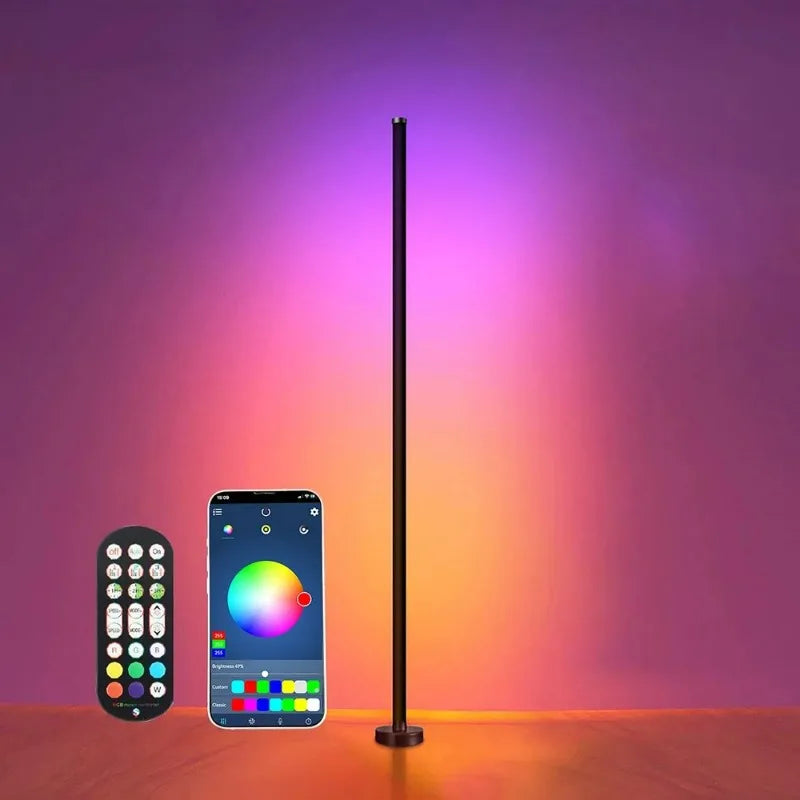 LED RGB Floor Lamp: Remote & App Control, Music Sync