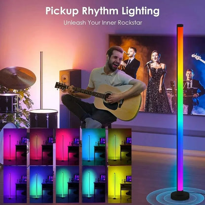 LED RGB Floor Lamp: Remote & App Control, Music Sync