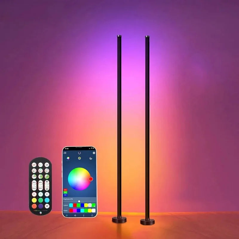 LED RGB Floor Lamp: Remote & App Control, Music Sync