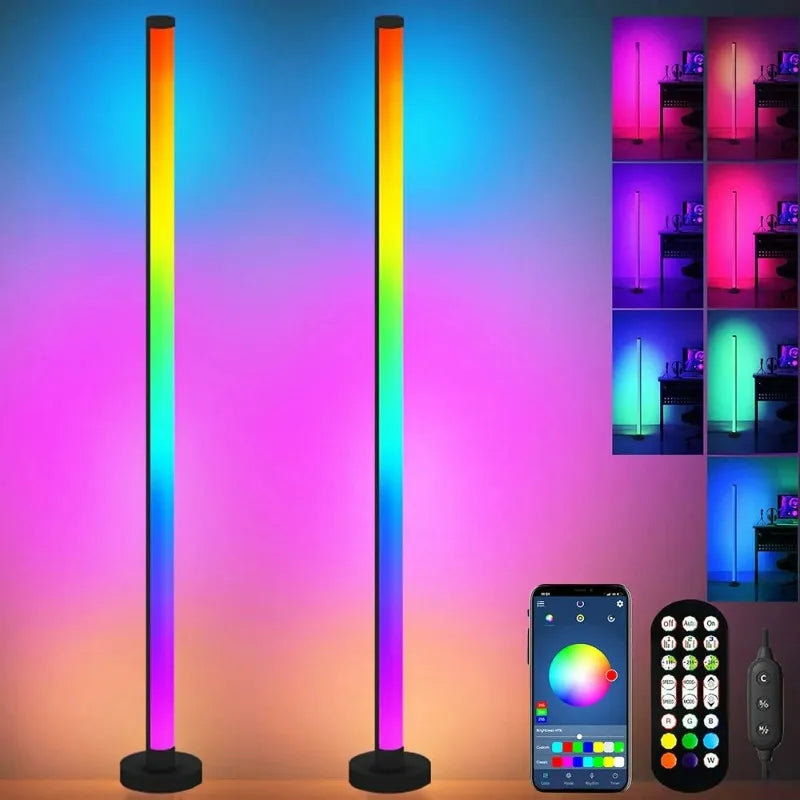 LED RGB Floor Lamp: Remote & App Control, Music Sync